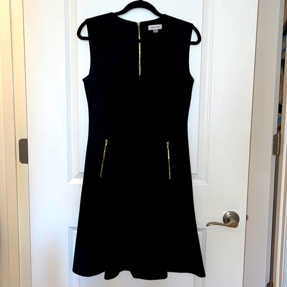 Flattering black Calvin Klein dress